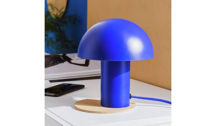 Habitat Ngami Mushroom Touch Table Lamp - Blue
