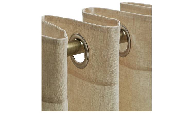 Buy Habitat Header Unlined Eyelet Curtains - Natural | Curtains | Argos