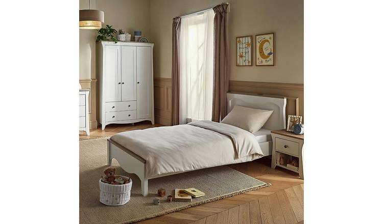 CuddleCo Kids Clara Single Bed Frame - White & Oak