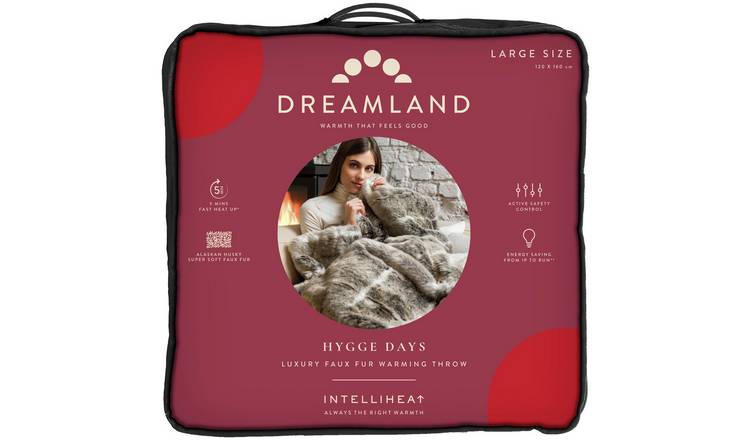 Buy Dreamland Luxury Faux Fur Husky Heated Throw Large Argos