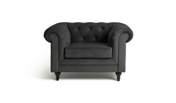 Chesterfield discount chair grey