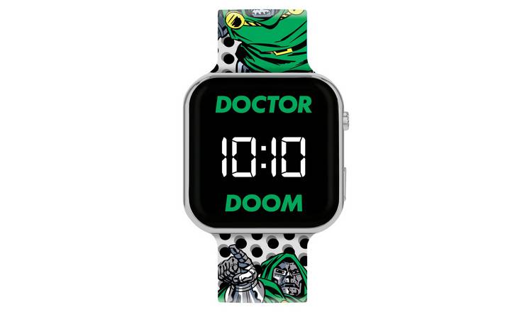 Marvel Kids Doctor Doom Printed Silicone Strap LED Watch
