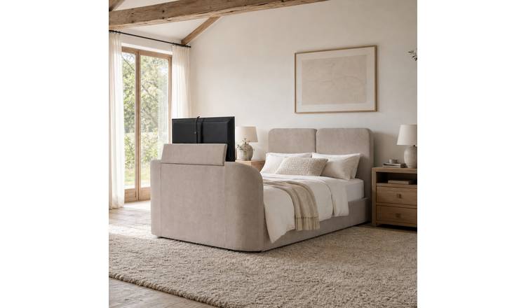 Koble Echo Kingsize Side Lift Ottoman TV Bed - Taupe