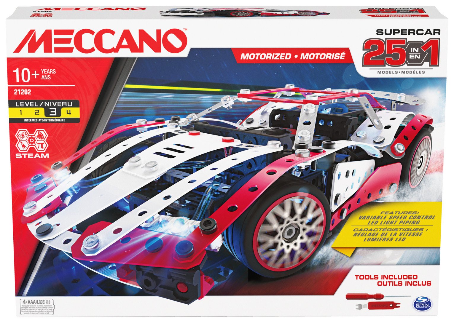 Meccano 25 Multi Model Supercar Set review