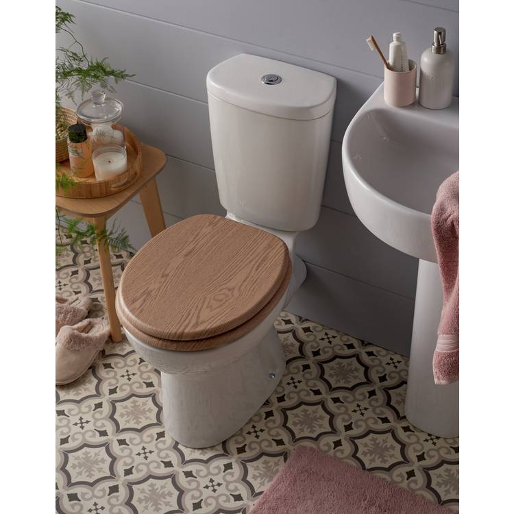 Argos Home Natural Oak Effect Toilet Seat - Natural 0