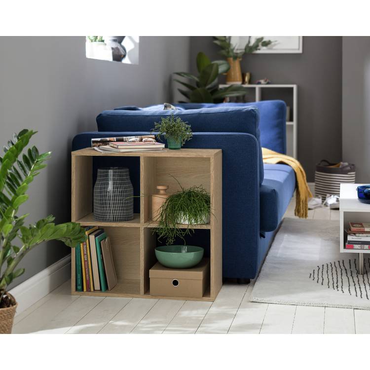 Argos Home Squares 4 Cube Storage Unit - Oak Effect 0