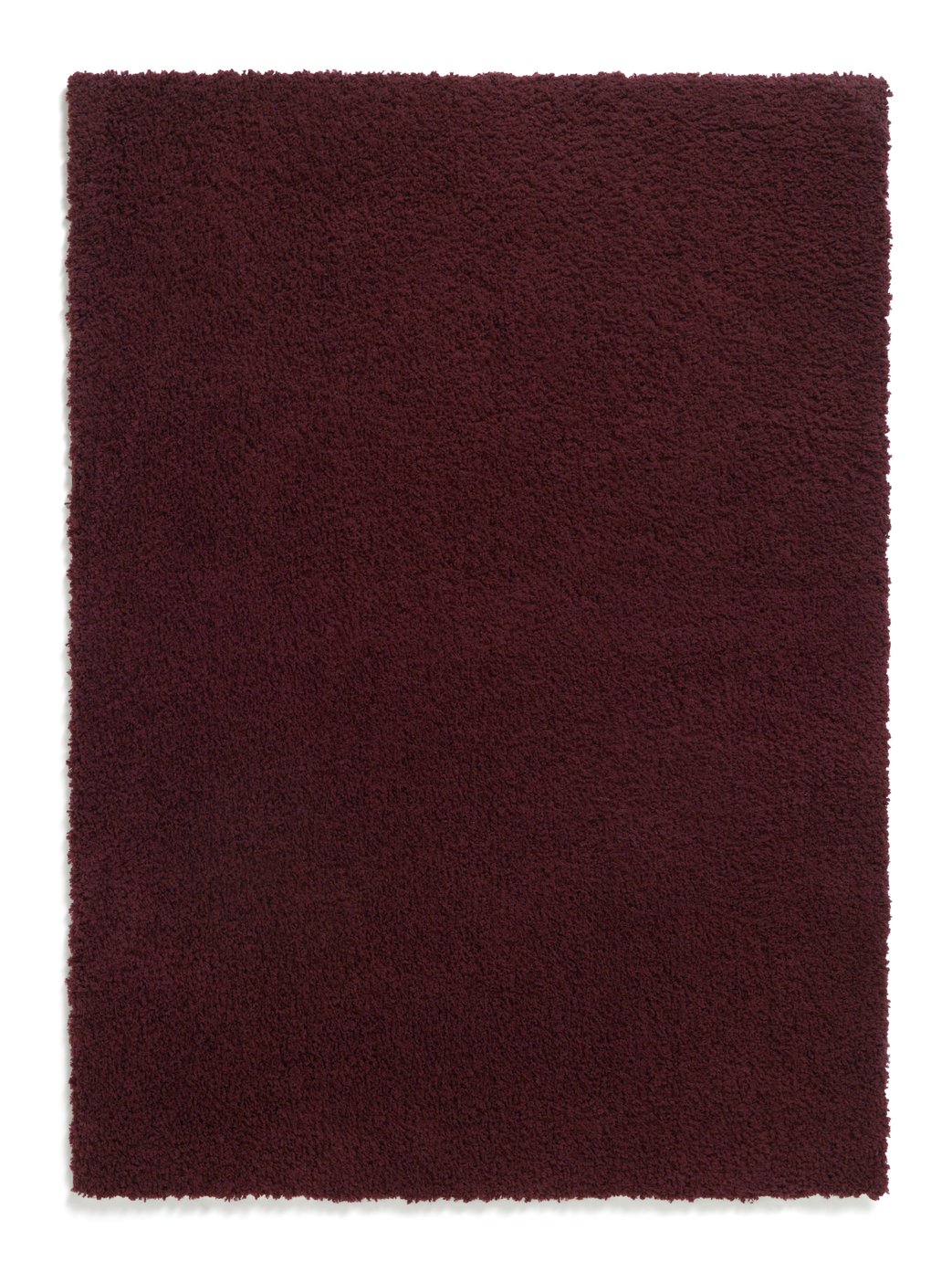 Habitat Recycled Cosy Plain Shaggy Rug - 80x150cm - Berry