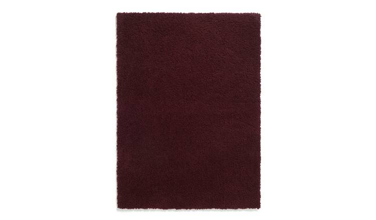 Habitat Cosy Recycled Berry Shaggy Rug - 150x80cm