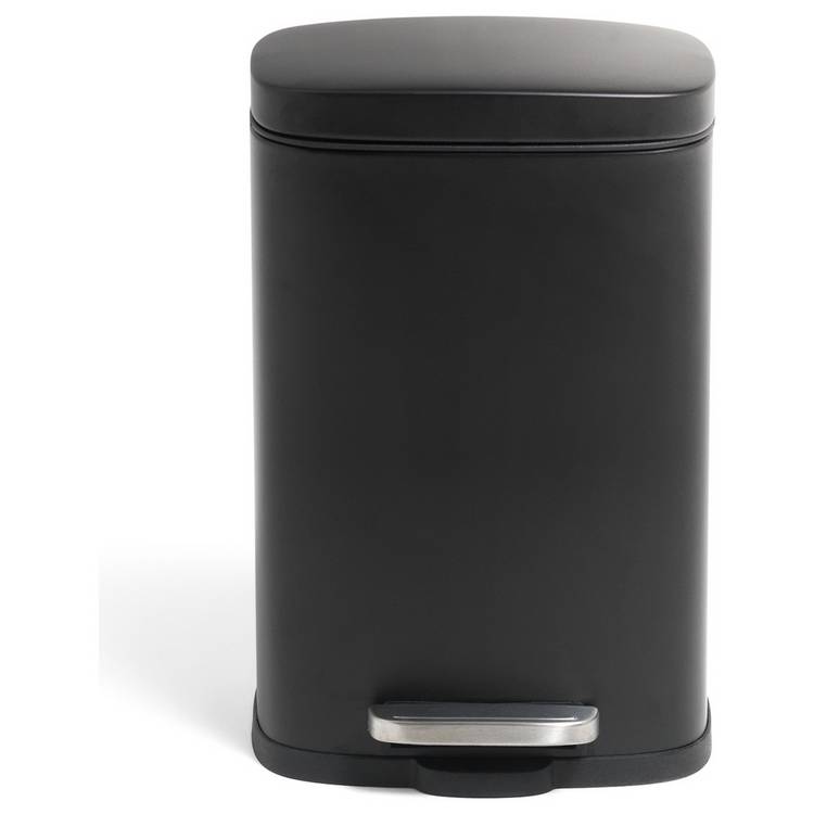 Argos Home 5 Litre Rectangular Bin -  Black 0