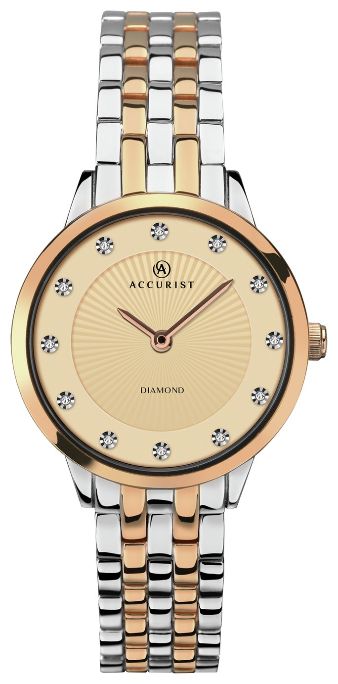 Accurist Ladies Two Tone Stainless Steel Bracelet Watch