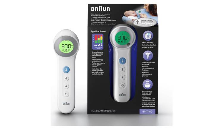 Braun BNT400 No Touch + Touch Thermometer with Age Precision