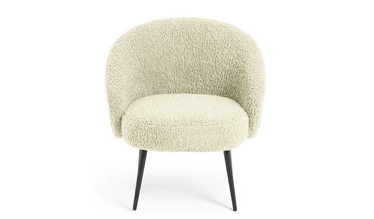 Habitat Ash Boucle Chair - Cream