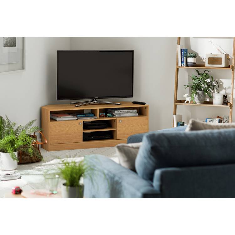 Argos Home Corners 2 Door TV Unit - Oak 0