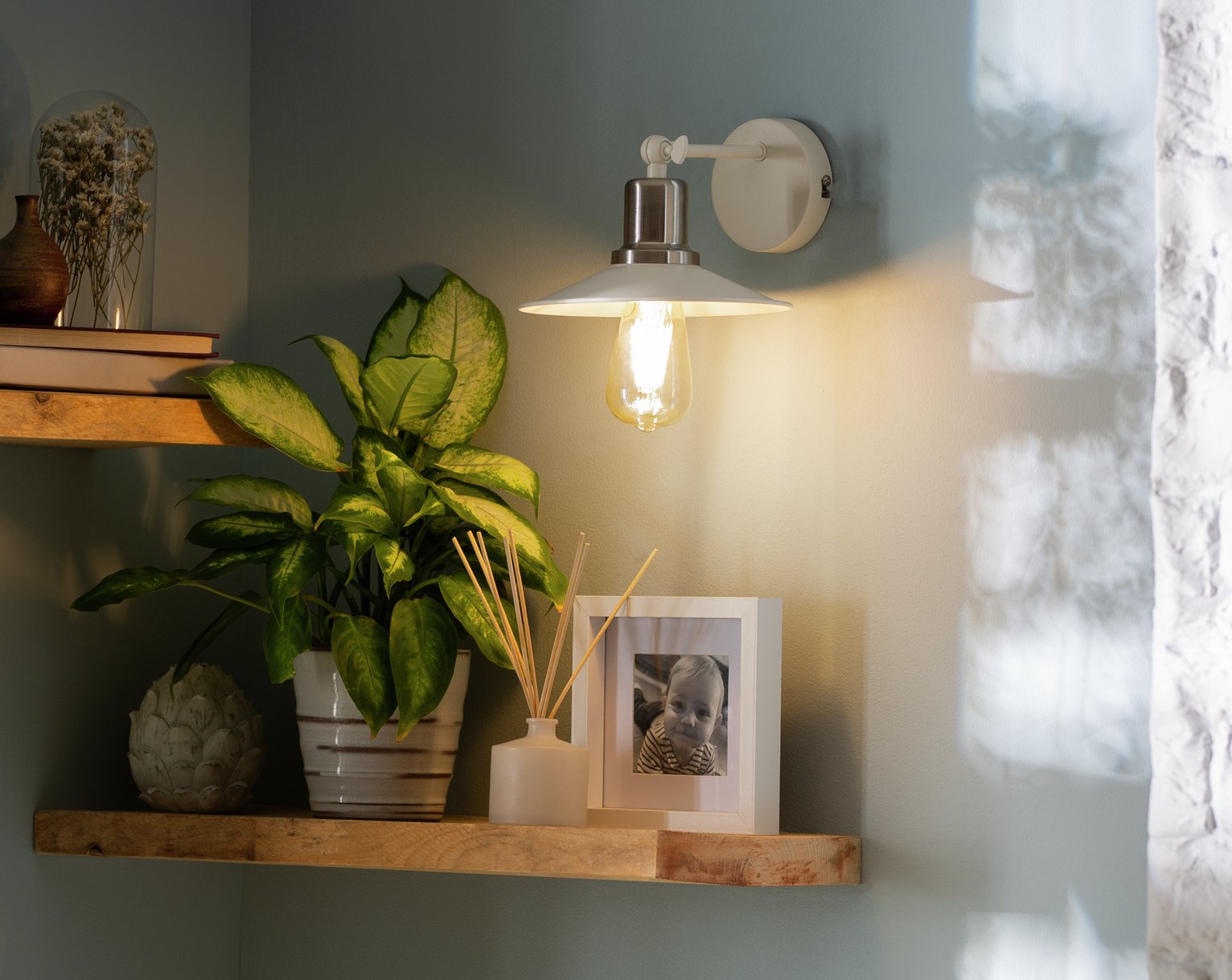 Habitat Pixie Wall Light - Off White