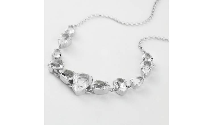 Revere 925 Sterling Silver Multi Crystals Necklace