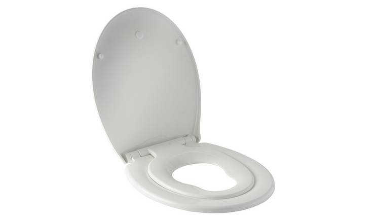 White plastic shop toilet seat