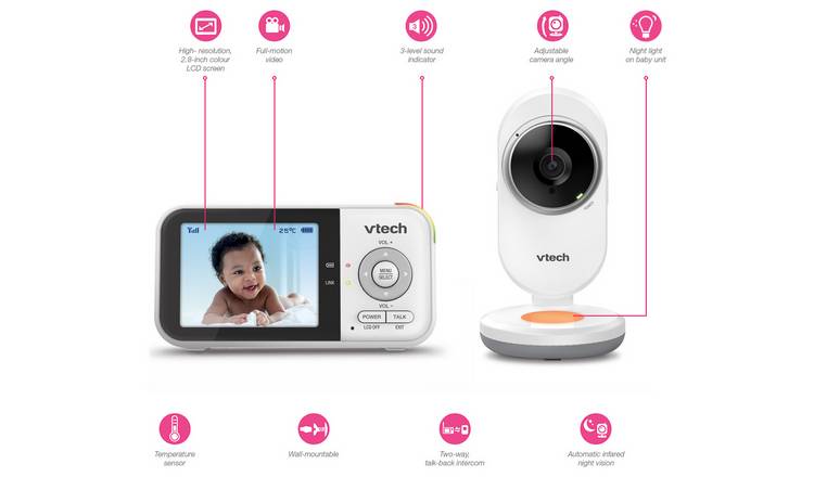 Buy Vtech Vm3254 Full 2 8inch Colour Video Baby Monitor Baby Monitors Argos