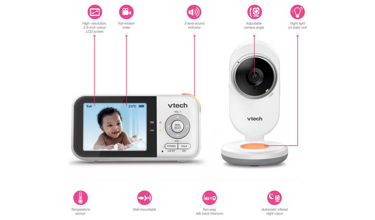 VTech - BM3254 - Babyphone Vidéo Clear Plus - Ve…