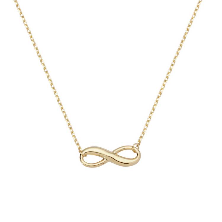 Revere 9ct Yellow Gold Infinity Pendant Necklace 0