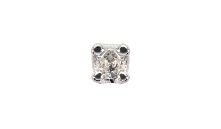 Buy State of Mine 9ct WHite Gold 0.01ct Diamond Nose Studs Body