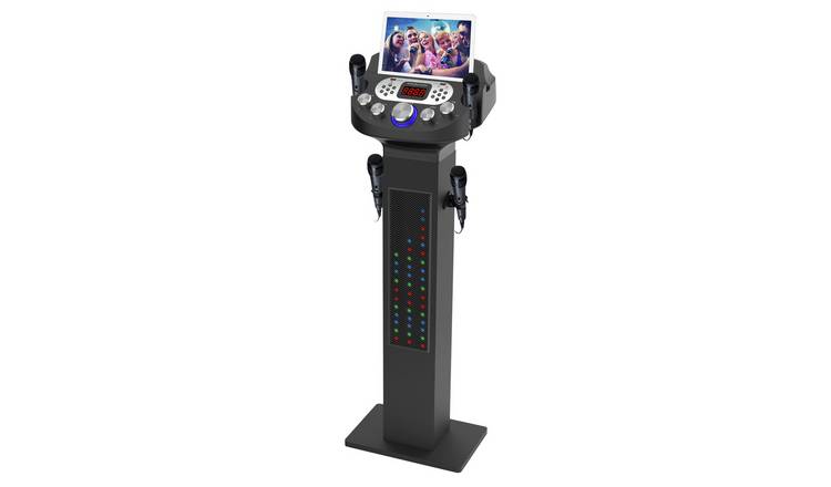 Vocal-Star PartyBox CDG CD Bluetooth Karaoke Machine With 2 Pin EU Plug With Led Light Effect 2 Microphones & 40 Songs english manual