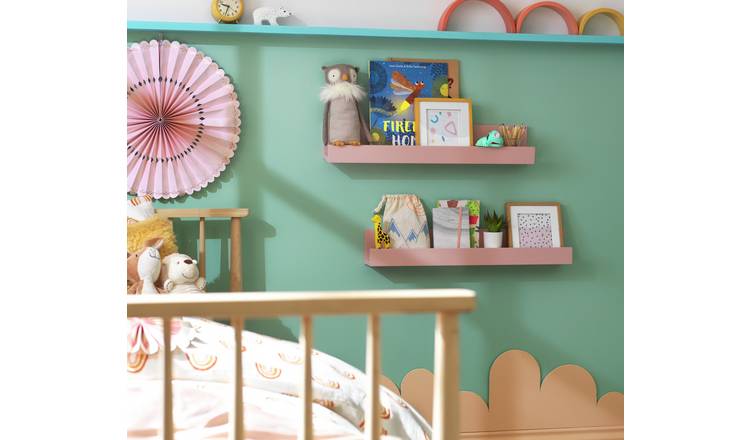 Pink shelves best sale for nursery