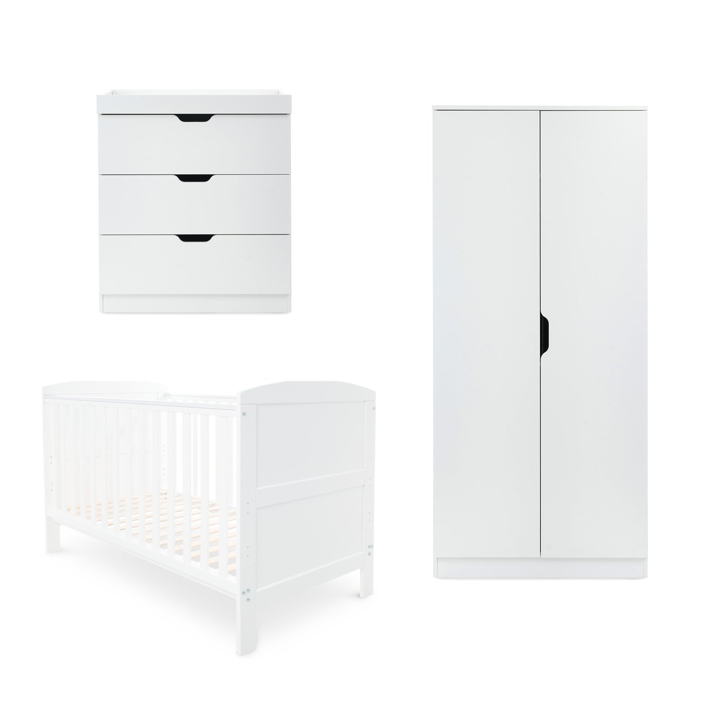Ickle Bubba Coleby 3 Piece Nursery Furniture Set - White