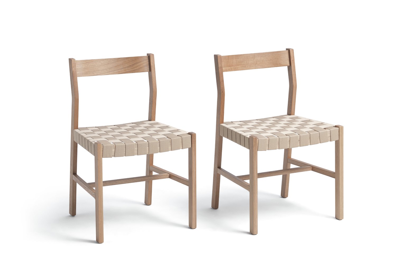 Habitat Beverly Pair of Wood Dining Chairs - Oak