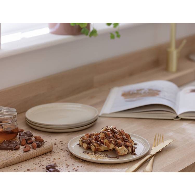 Habitat Evora 4 Piece Stoneware Dinner Plate - Natural 0