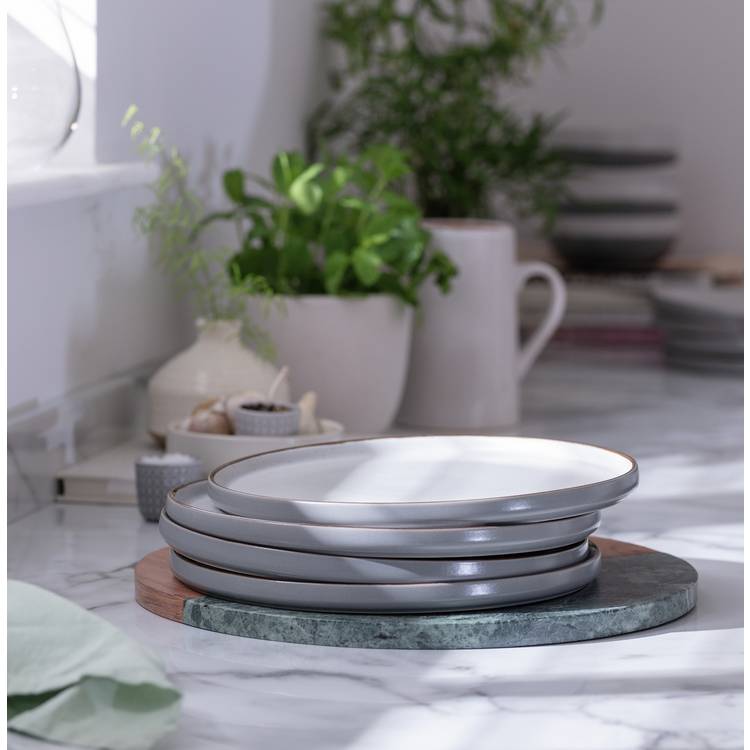 Habitat Speckle 4 Piece Stoneware Dinner Plate - Grey 0