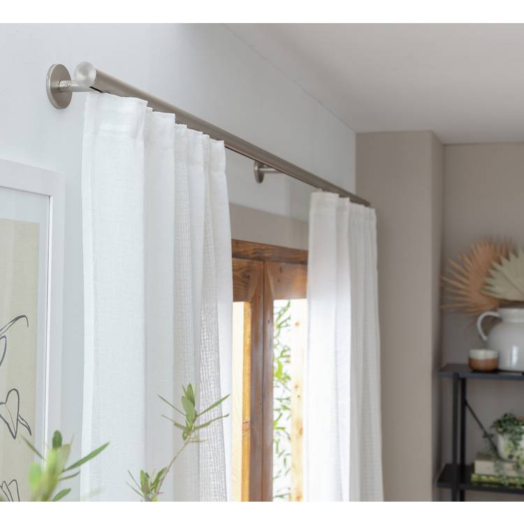 Argos Home Chrome Curtain Track - 150cm 0
