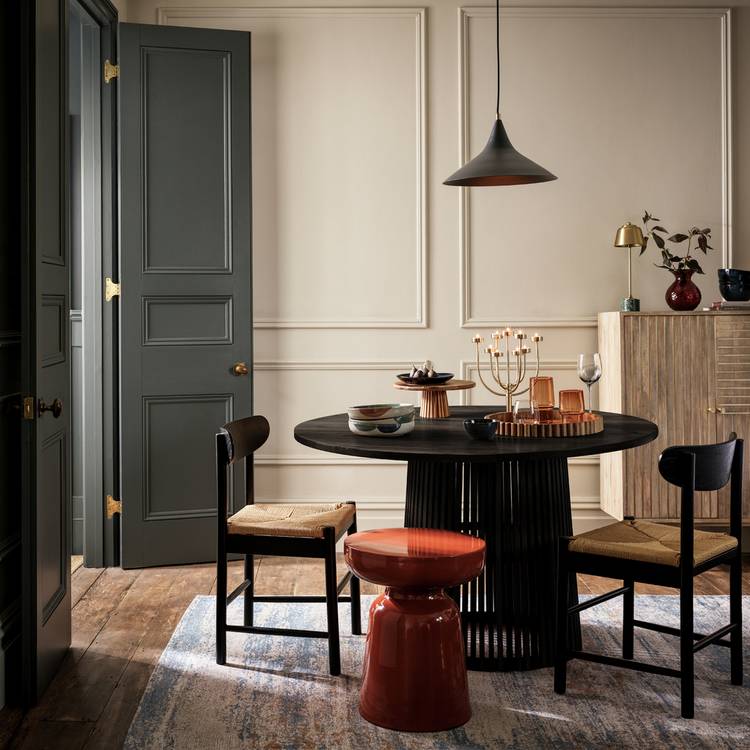 Habitat Hanna Pair of Wood Dining Chairs - Black 0