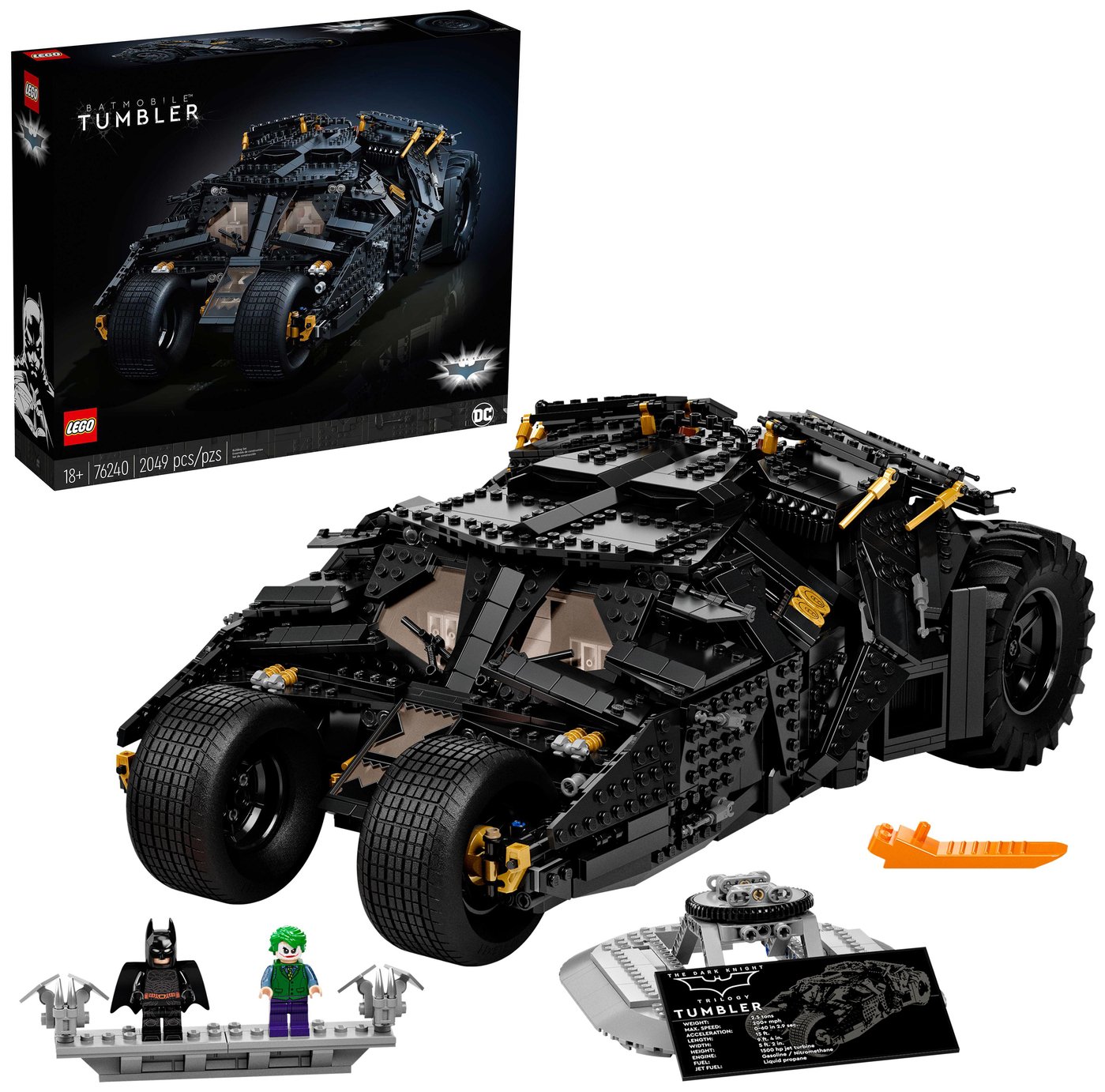 LEGO DC Batman Batmobile Tumbler Car Model for Adults 76240