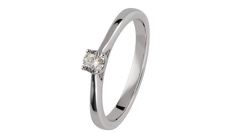 Revere Platinum 950 Grade 0.18ct Diamond Engagement Ring - N