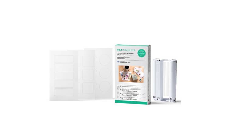 Cricut StickerPix Print Pre-cut Sticker Sheets & Ink Cartridge Set