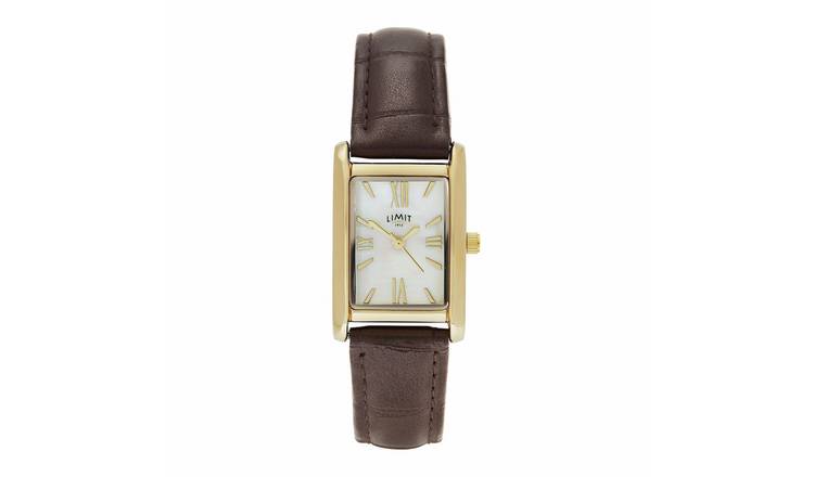 Limit Ladies Mother of Pearl Dial Brown Leather Strap Watch