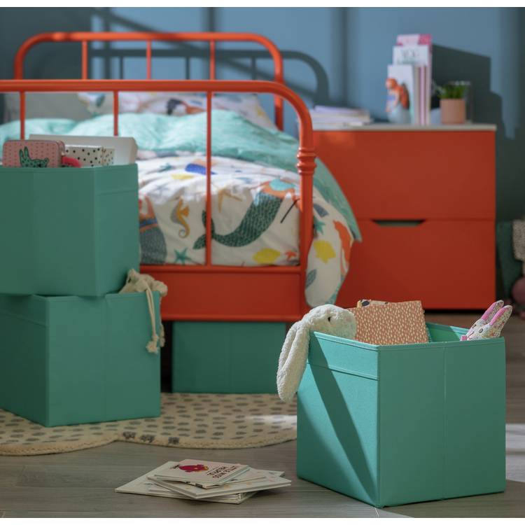 Habitat Set of 4 Plain Storage Boxes - Teal 0