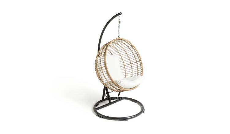 Habitat Dove 1 Seater Metal Hanging Egg Chair - Natural
