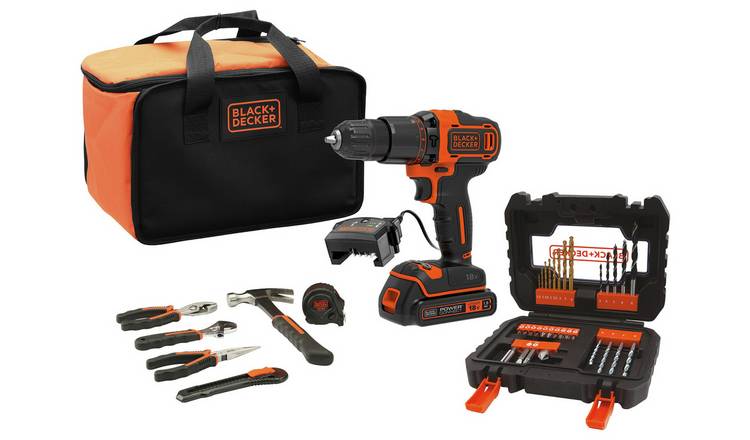 Buy Black + Decker Hammer Drill Hand Tool and Drill Bit Set