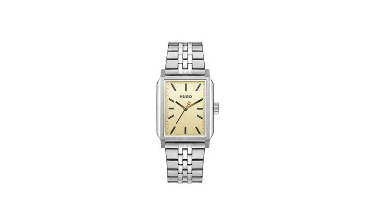 Hugo Steeze Light Yellow Gold Dial Stainless Steel Bracelet Watch