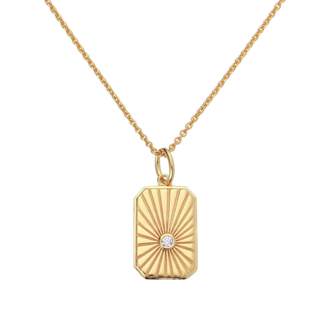 Revere 14ct Gold Plated Sterling Silver Sun Charm Pendant