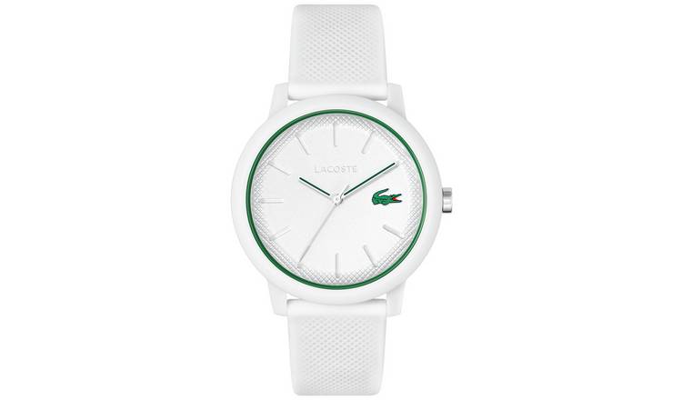 Buy Lacoste Men s 12 12 White Green Strap Watch Argos