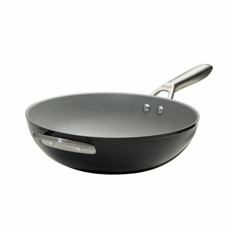 Ninja Ceramic Pro 28cm Aluminium Wok Without Lid - Black 0