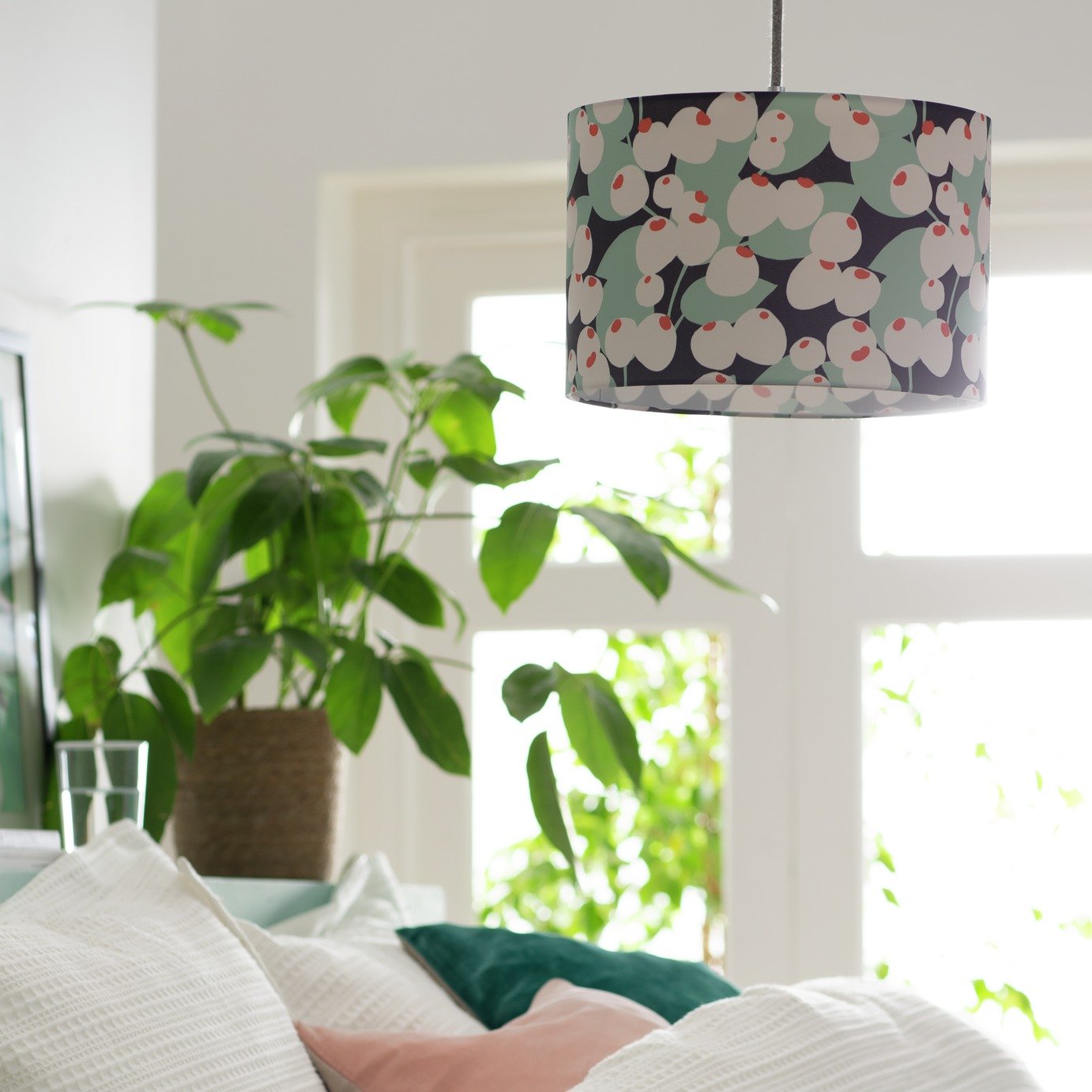 Habitat Cruz Scandi Printed 30cm Drum Shade