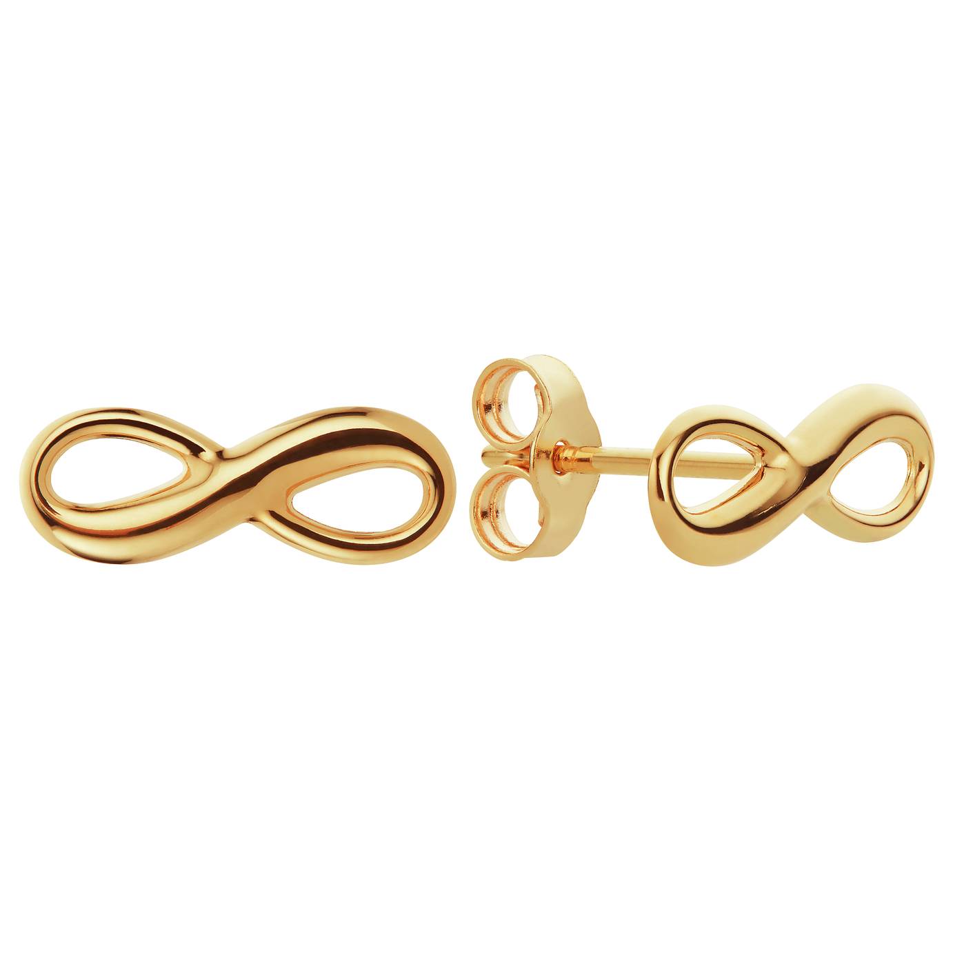 Buy Revere 9ct Yellow Gold Infinity Stud Earrings  Womens earrings  Argos