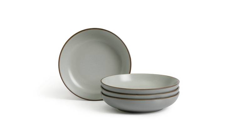 Buy Habitat Speckle 4 Piece Stoneware Pasta Bowl - Grey | Bowls | Habitat