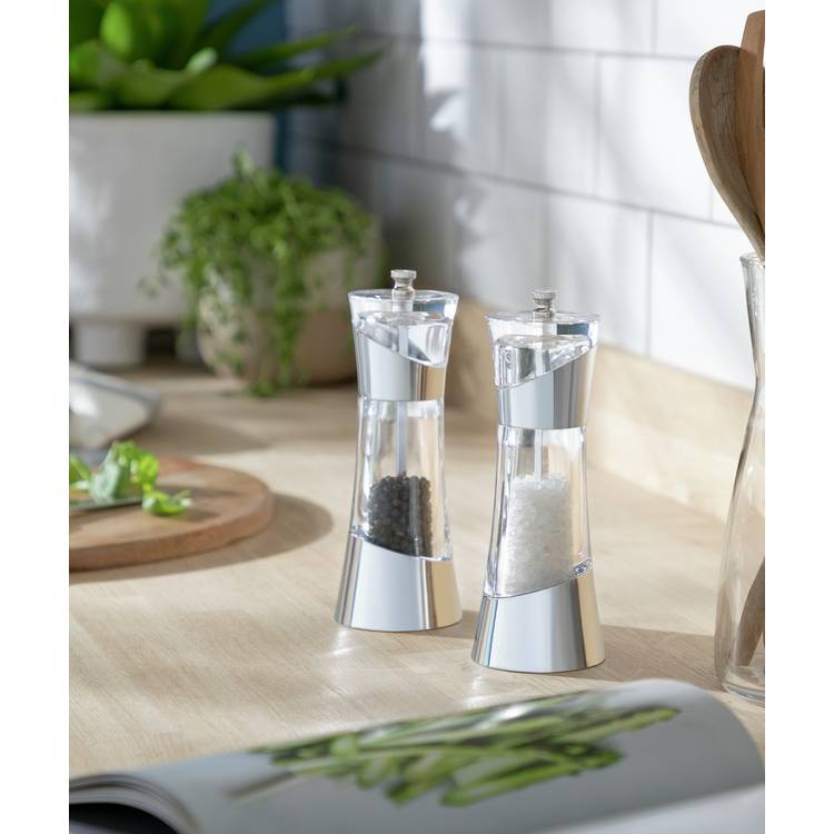  Argos Home Acrylic Salt and Pepper Mill Set - Chrome 0