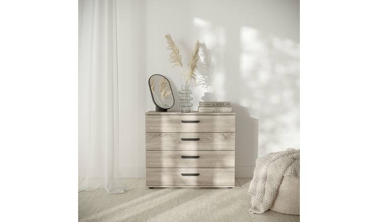 Argos Home Bayley 4 Drawer Chest - Oak Effect