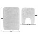 Buy Argos Home Tufted Bath & Pedestal Mat Set - Silver