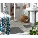 Buy Argos Home Tufted Bath & Pedestal Mat Set - Silver